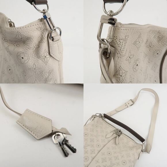 💎✨Authentic✨💎Louis Vuitton Monogram Mahina Selene PM Shoulder Bag Blanc - Picture 7 of 16